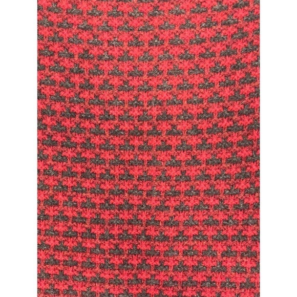 Woolrich Full Zip Lambs Wool Knit Sweater Jacket Red & Gray Small Casual Cozy - Picture 6 of 9